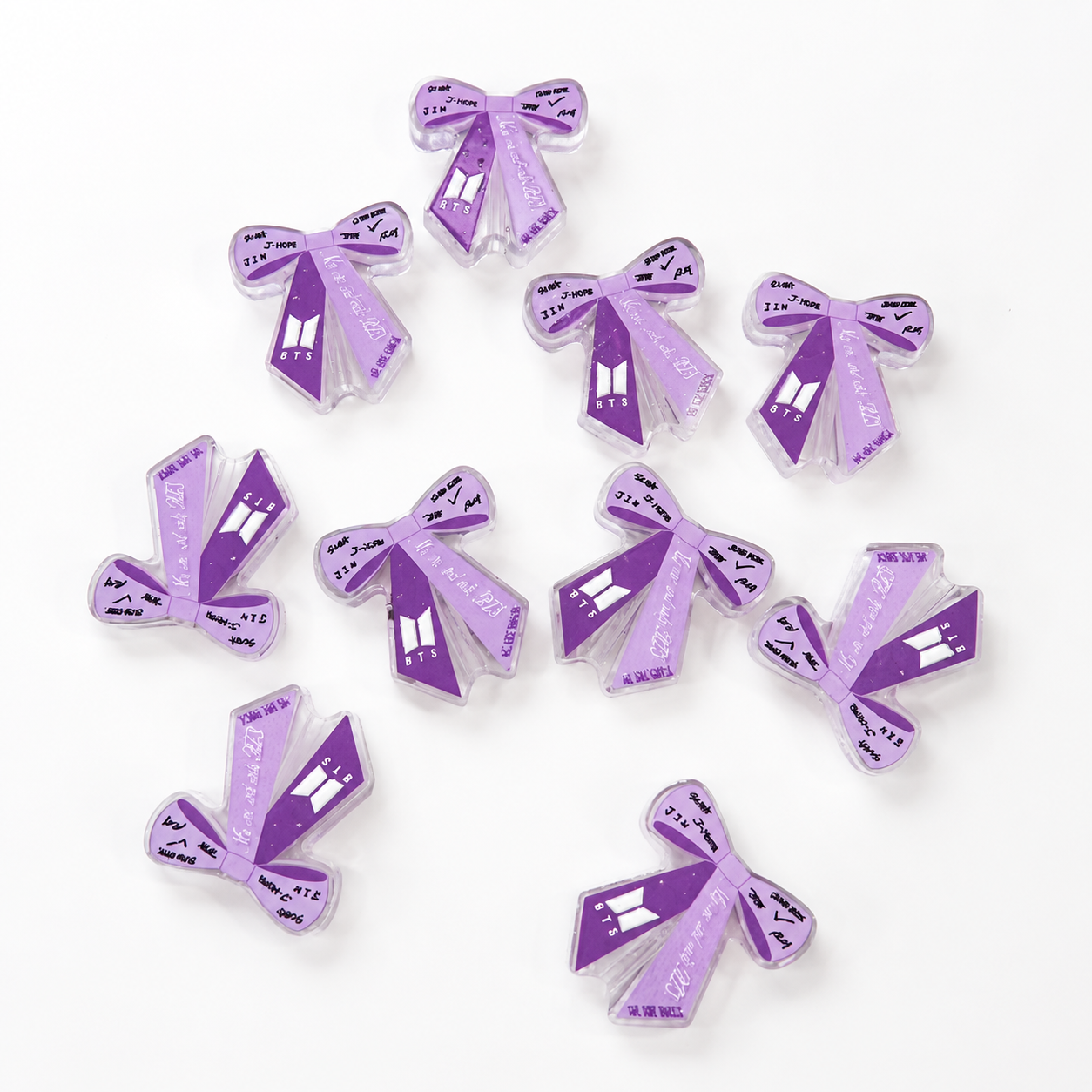 BTS bow beads-fan made ,can fit pens