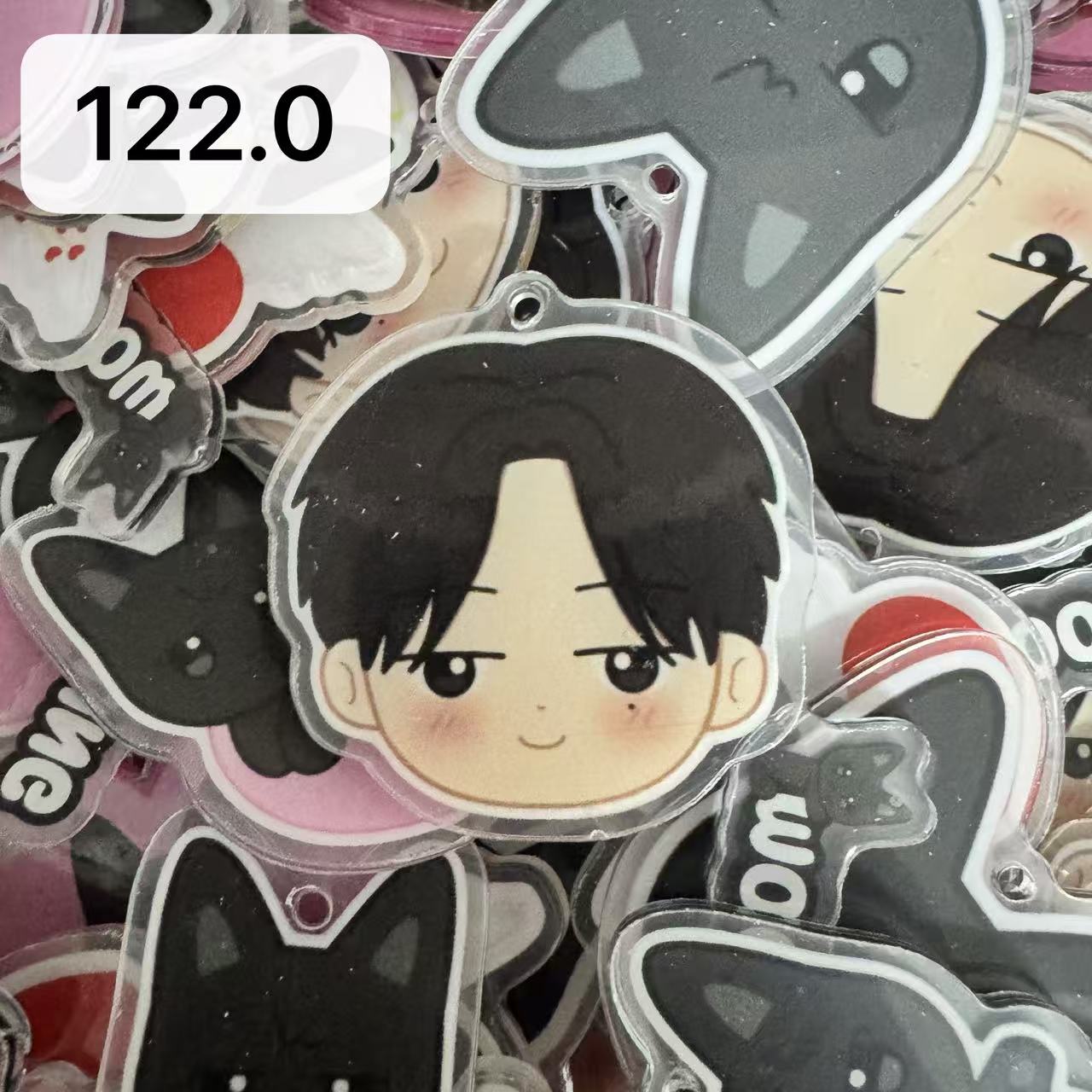 【Cartoon122.0】For ATINY – OT8 DIY Acrylic Charm for K-pop Keychain – Acrylic Concert Freebies (Preorder 5 Days), Keychain Accessories Beads Acrylic for DIY