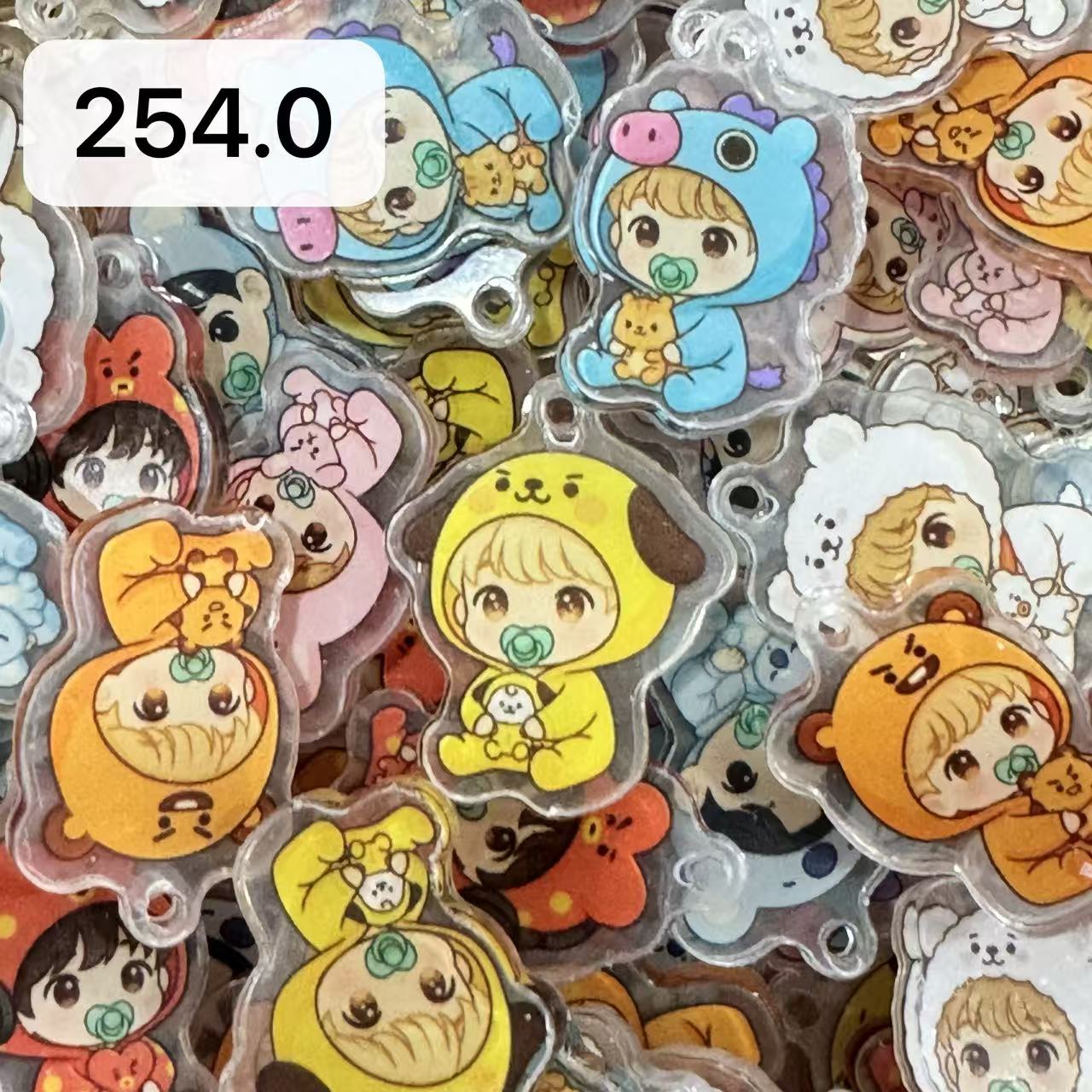 【254.0】for ARMY-ARMY Bomb OT7 DIY Acrylic Keychain  –Acrylic charm for K-pop Concert Freebies (Preorder 5 Days)， keychain-accessories-beads-acrylic for DIY