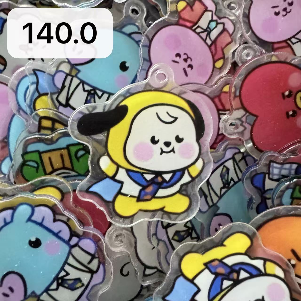 【Cartoon140.0】for ARMY- OT7 DIY Acrylic Keychain  –Acrylic charm for K-pop Concert Freebies (Preorder 5 Days)， keychain-accessories-beads-acrylic for DIY