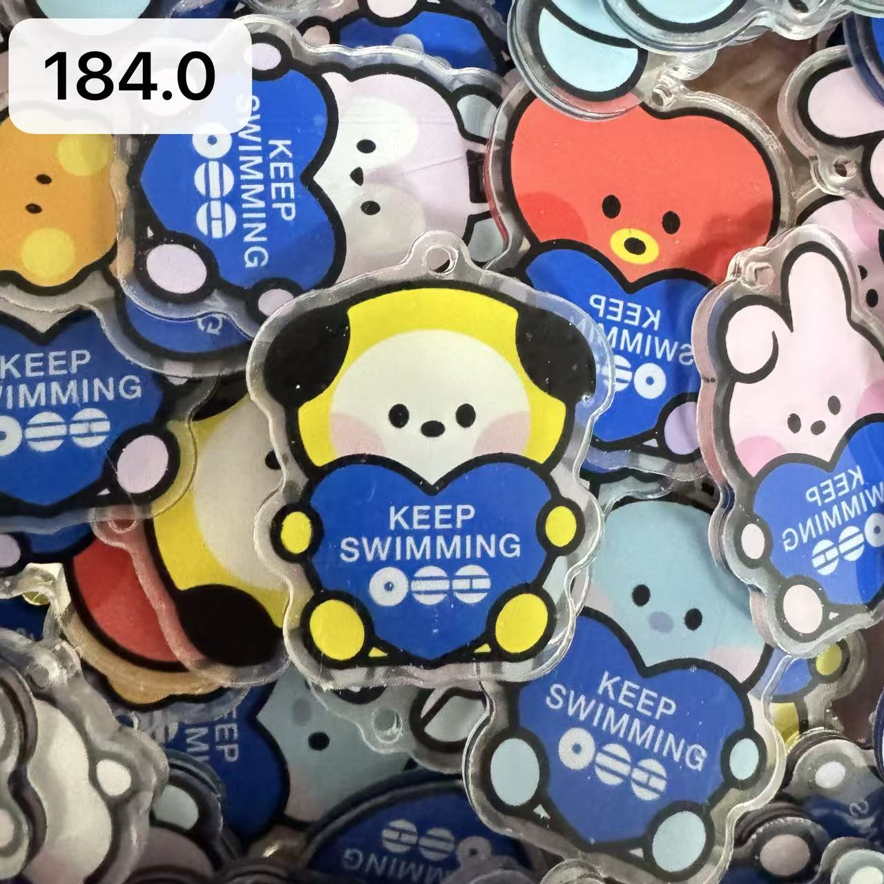 【Cartoon184.0】for ARMY- OT7 DIY Acrylic Keychain  –Acrylic charm for K-pop Concert Freebies (Preorder 5 Days)， keychain-accessories-beads-acrylic for DIY