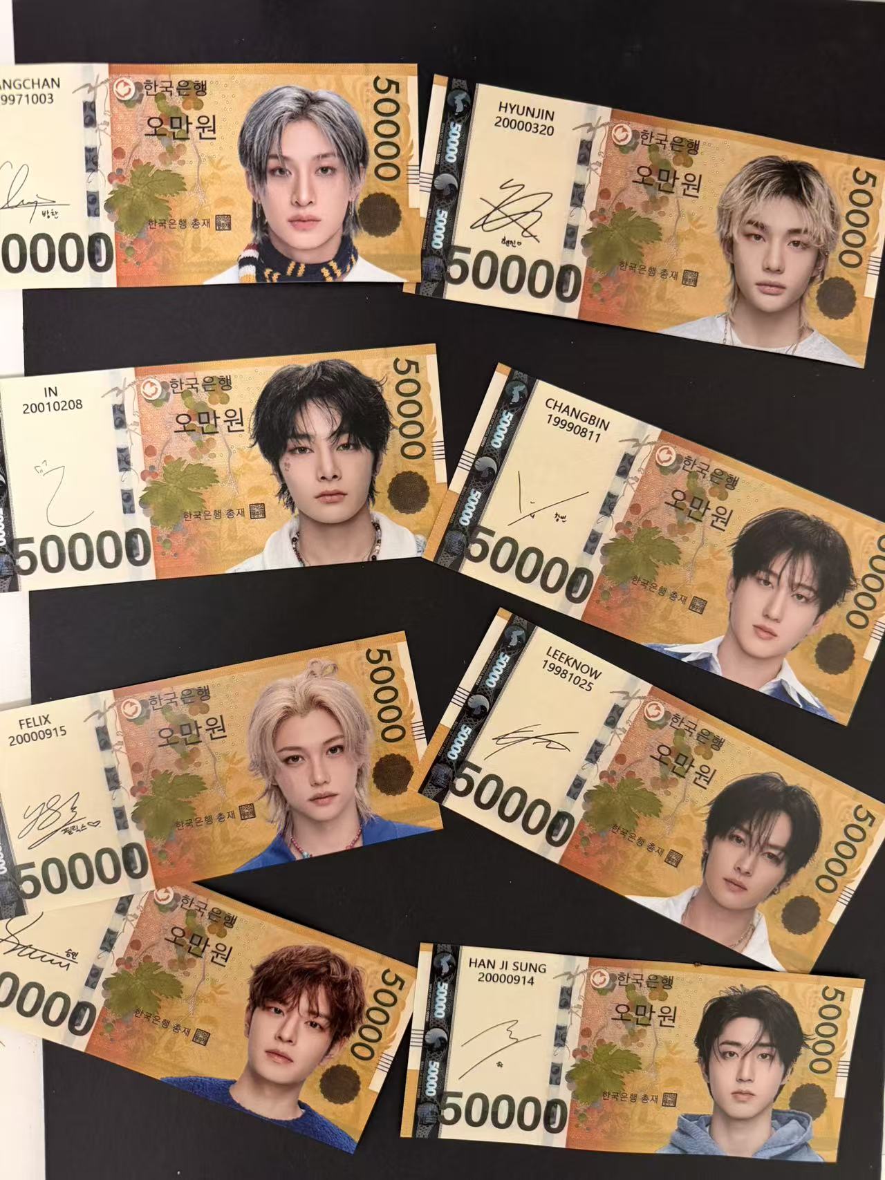KPOP Idol Fan Money Bills Set | Collectible Banknote Style Cards for Multiple Groups