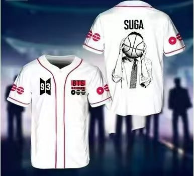 BTS OT7 Jersey Shirt Fan-Made | Concert Outfit ARMY Stadium Wear KPOP Unofficial Top