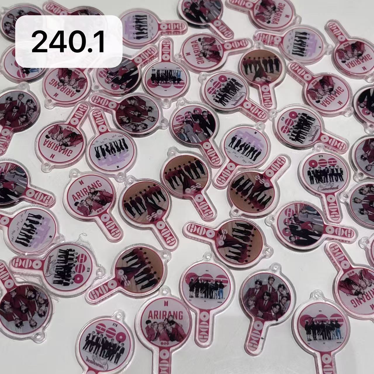 【240】for ARMY-arirang OT7 DIY Acrylic Keychain  –Acrylic charm for K-pop Concert Freebies (Preorder 5 Days)， keychain-accessories-beads-acrylic for DIY