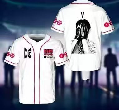 BTS OT7 Jersey Shirt Fan-Made | Concert Outfit ARMY Stadium Wear KPOP Unofficial Top