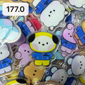 【Cartoon177.0】for ARMY- OT7 DIY Acrylic Keychain  –Acrylic charm for K-pop Concert Freebies (Preorder 5 Days)， keychain-accessories-beads-acrylic for DIY