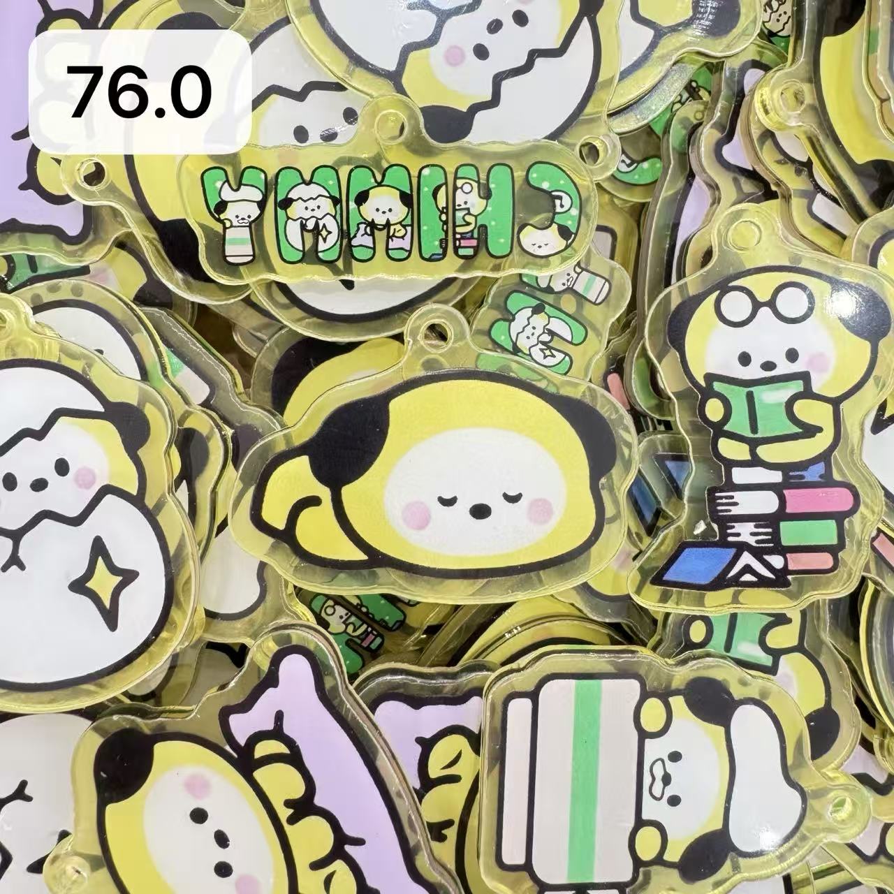 【Cartoon76.0】for ARMY-ARMY Bomb OT7 DIY Acrylic Keychain  –Acrylic charm for K-pop Concert Freebies (Preorder 5 Days)， keychain-accessories-beads-acrylic for DIY