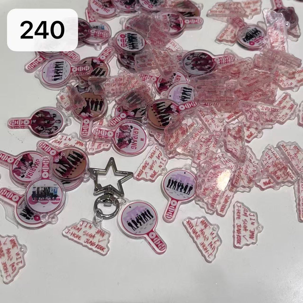 【240】for ARMY-arirang OT7 DIY Acrylic Keychain  –Acrylic charm for K-pop Concert Freebies (Preorder 5 Days)， keychain-accessories-beads-acrylic for DIY