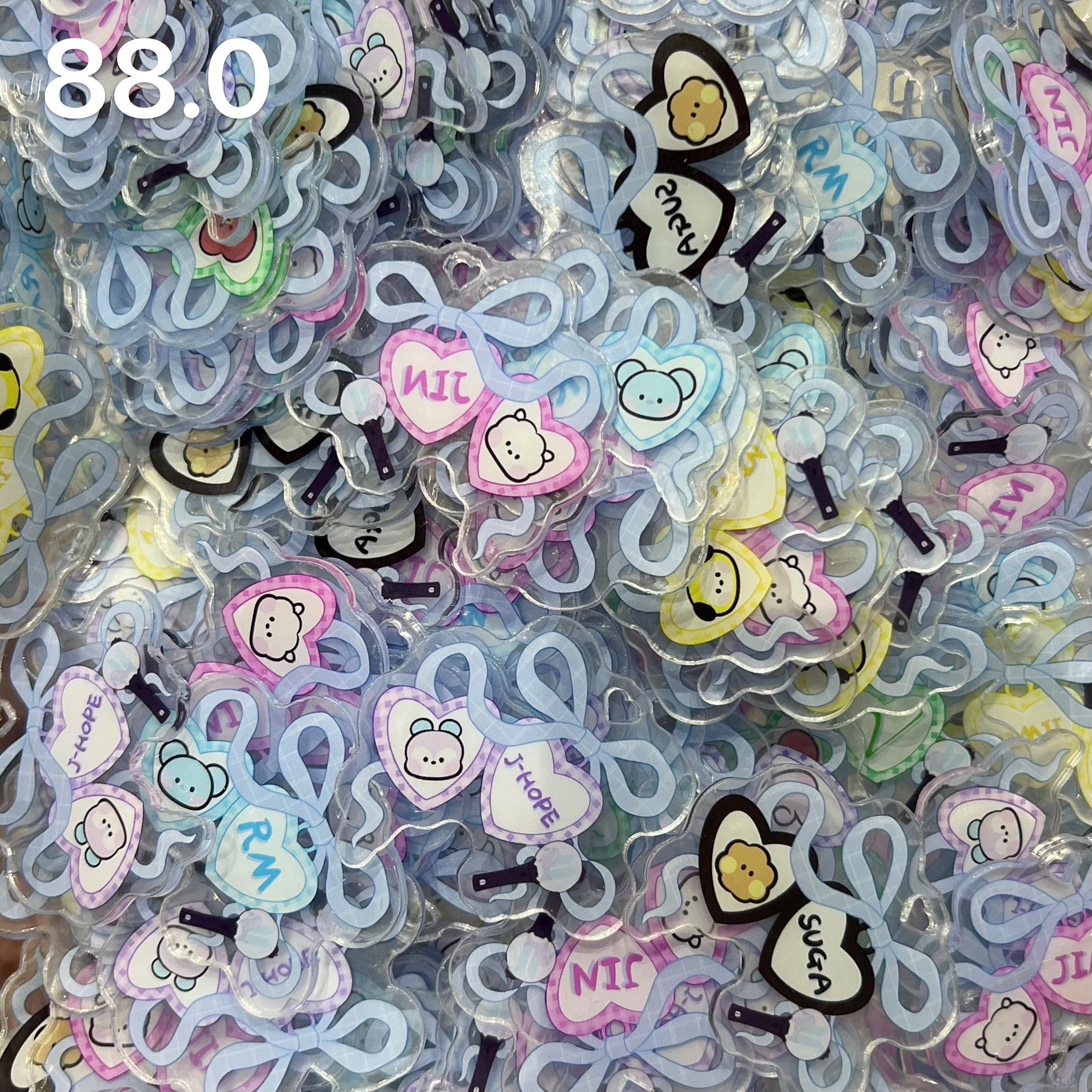 【Cartoon88.0】for ARMY-arirang- OT7 DIY Acrylic Keychain–Acrylic charm for K-pop Concert Freebies (Preorder 5 Days)，keychain-accessories-beads-acrylic for DIY