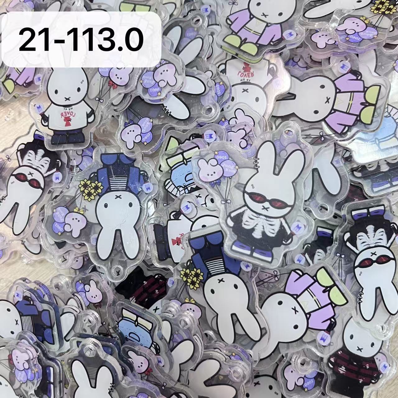 【Cartoon113.0】for ARMY-JKMiffy DIY Acrylic Keychain  –Acrylic charm for K-pop Concert Freebies (Preorder 5 Days)， keychain-accessories-beads-acrylic for DIY