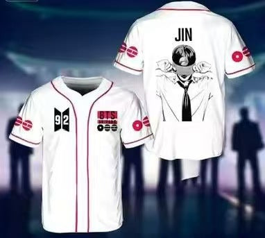 BTS OT7 Jersey Shirt Fan-Made | Concert Outfit ARMY Stadium Wear KPOP Unofficial Top