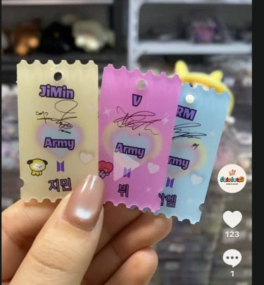 【Cartoon92.0】for ARMY -tickets-OT7 DIY Acrylic Keychain –Acrylic charm for K-pop Concert Freebies (Preorder 5 Days)，keychain-accessories-beads for DIY