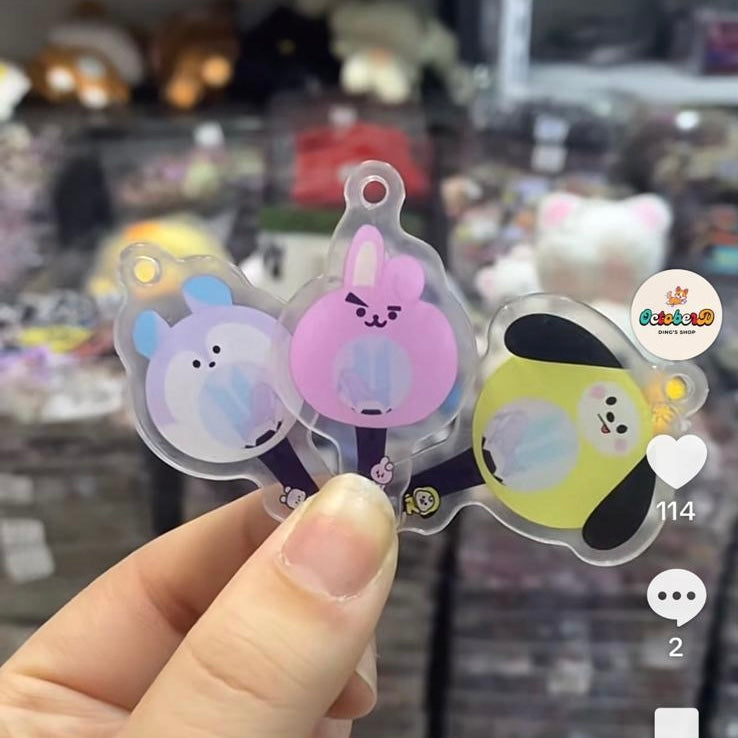 【Cartoon84.0】for ARMY -ARMY Bomb OT7 DIY Acrylic Keychain–Acrylic charm for K-pop Concert Freebies (Preorder 5 Days)，keychain-accessories-beads for DIY