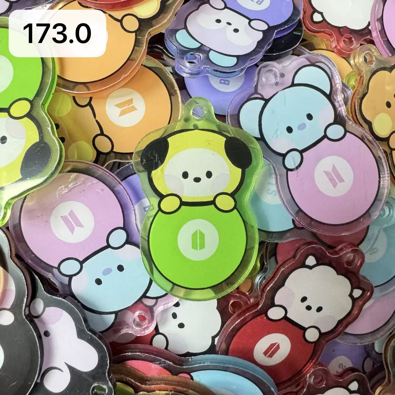 【Cartoon173.0】for ARMY- OT7 DIY Acrylic Keychain  –Acrylic charm for K-pop Concert Freebies (Preorder 5 Days)， keychain-accessories-beads-acrylic for DIY