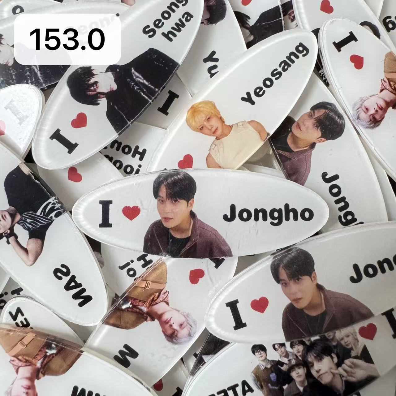 【153.0】For ATINY – OT8 DIY Acrylic Charm for K-pop Keychain – Acrylic Concert Freebies (Preorder 5 Days), Keychain Accessories Beads Acrylic for DIY