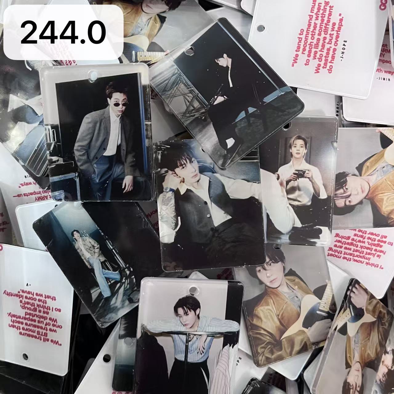 【244.0】for ARMY-GQ OT7 DIY Acrylic Keychain  –Acrylic charm for K-pop Concert Freebies (Preorder 5 Days)， keychain-accessories-beads-acrylic for DIY