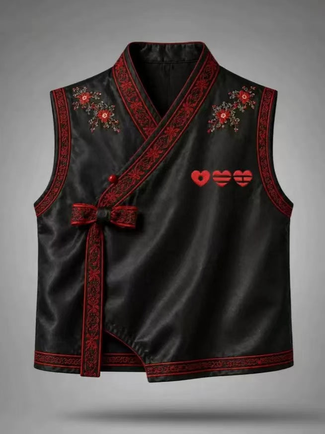 BTS “Arirang Inspired” Hanbok-Style Wrap Top | Fan-Made KPOP Korean Traditional Streetwear Vest Blouse